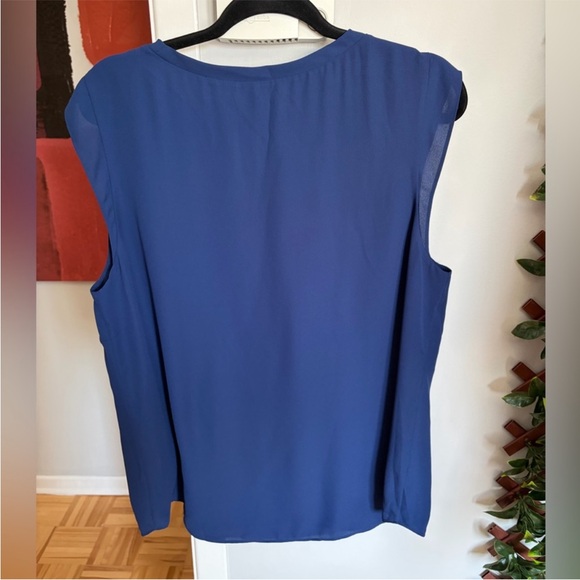 RW&CO. Royal Blue Women's Sleeveless Blouse - Picture 2 of 4